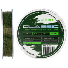 Волосінь Brain Classic Carp Line 3D (camo) 300m 0.25mm 15lb 6.6kg