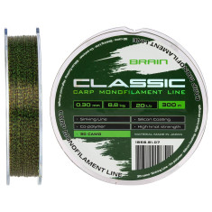 Волосінь Brain Classic Carp Line 3D (camo) 300m 0.30mm 20lb 8.8kg