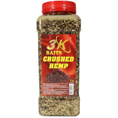Зерновая смесь 3KBaits Конопля подрібнена (натуральна) банка 1л