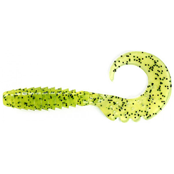 Силикон FishUP Fancy Grub 2.5" #055 - Chartreuse/Black (10шт/уп)