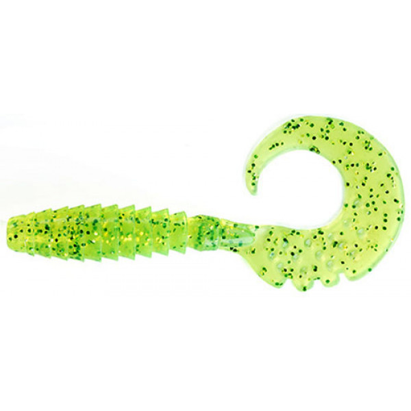 Силикон FishUP Fancy Grub 2.5" #026 - Flo Chartreuse/Green (10шт/уп)