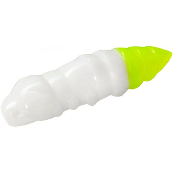 Силикон FishUP Pupa 1.2" cheese taste #131 - White/Hot Chartreuse (10шт/уп)