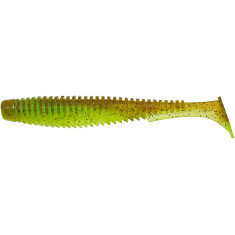 Силикон FishUP U-Shad 4" #204 - Green Pumpkin/Chartreuse (8шт/уп)