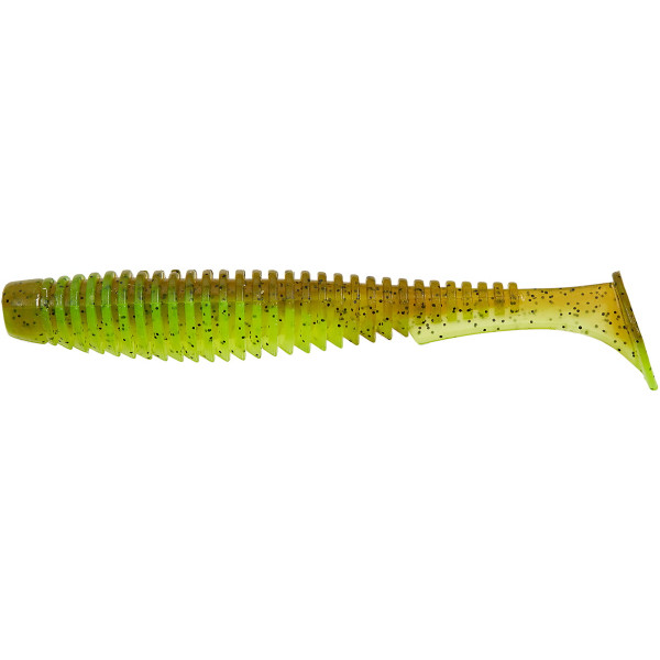 Силикон FishUP U-Shad 4" #204 - Green Pumpkin/Chartreuse (8шт/уп)