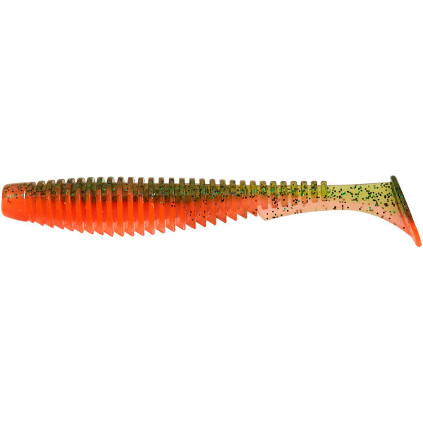 Силикон FishUP U-Shad 4" #205 - Watermelon/Flo Orange (8шт/уп)