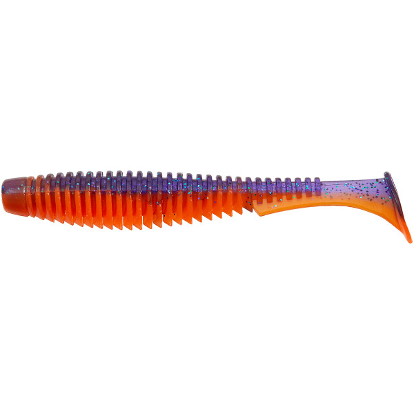 Силикон FishUP U-Shad 4" #207 - Dark Violet/Orange (8шт/уп)