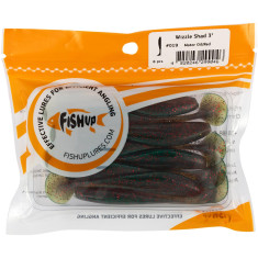 Силикон FishUP Wizzle Shad 3" #019 Motor Oil/Red (8шт/уп)