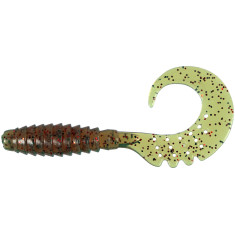 Силикон FishUP Fancy Grub 1" #019 - Motor Oil/Red (12шт/уп)