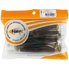 Силикон FishUP U-Shad 4" #019 - Motor Oil/Red (8шт/уп)