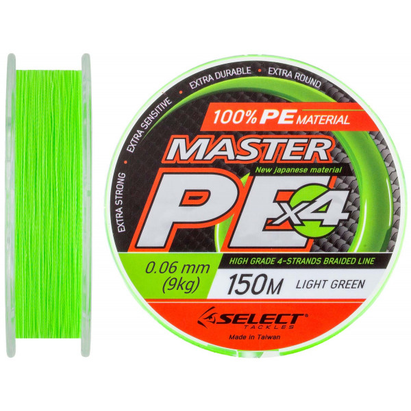 Шнур Select Master PE 150m (салат.) 0.06 мм 9кг