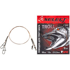 Повідець Select для троллінгу 1x7 40cm 12kg/0.3mm (2 шт/уп)