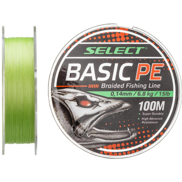 Шнур Select Basic PE 150m  light green 0.06mm 6LB/3kg