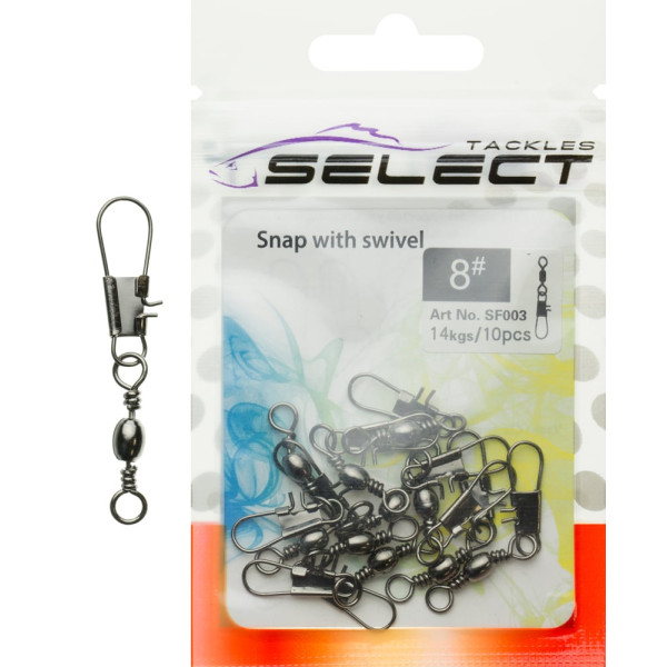 Вертлюжок с застежкой Select SF003 size 1, 6 шт.