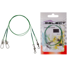 Повідець Select плетений зелений 1x7 18cm 9kg (2шт/уп)