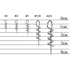 Штопор для силікону Select Soft Lure Screw #2/0 42mm (3 шт/уп.)
