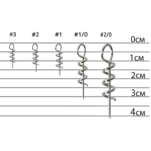 Штопор для силікону Select Soft Lure Screw #2/0 42mm (3 шт/уп.)