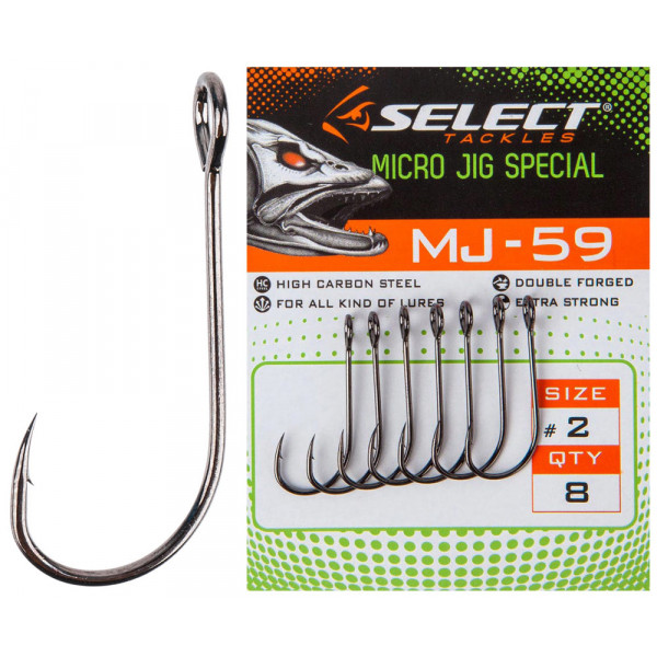 Крючок Select MJ-59 Micro jig special 8, 10 шт/уп