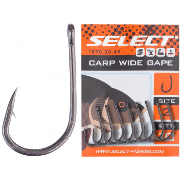 Select Carp Wide Gape 6 Hook, 10 / Pack