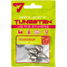 Грузило Select Капля Джиг-риг вольфрам 0.9g (4 шт/уп)