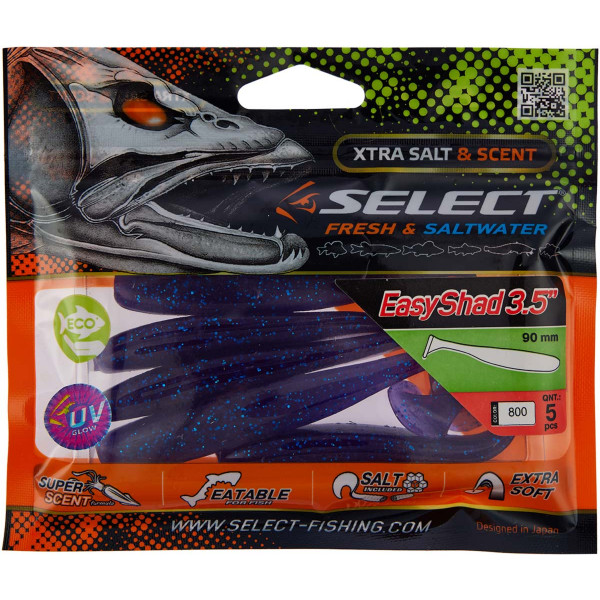 Силикон Select Easy Shad 3.5" #800 (5 шт/уп)