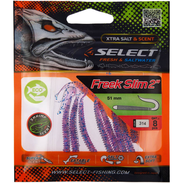 Силикон Select Freek Slim 2" #314 (8 шт/уп)