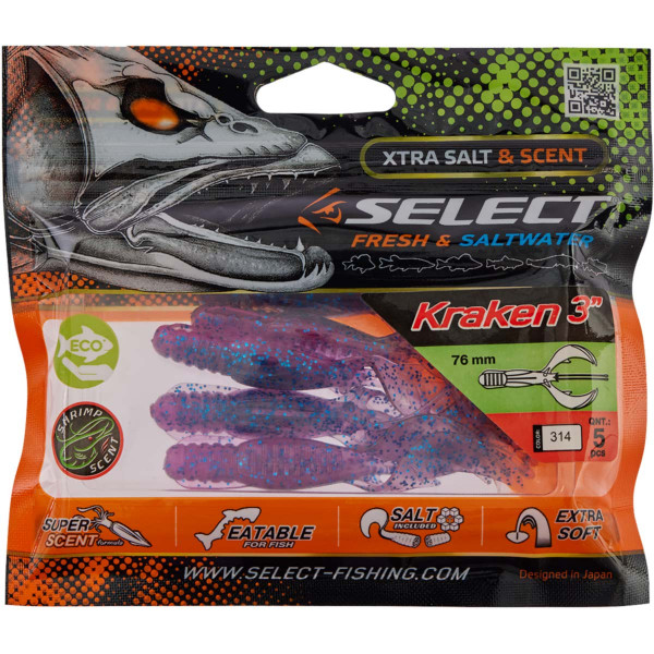 Silicone Select Kraken 3" #314 (5 pcs/pack)