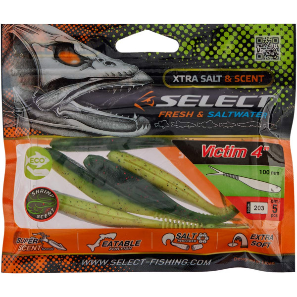 Силикон Select Victim V-Tail 4" #203 (5 шт/уп)