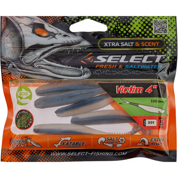 Силикон Select Victim V-Tail 4" #301 (5 шт/уп)