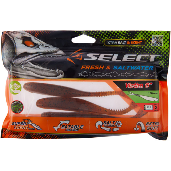 Силікон Select Victim V-Tail 6" #128 (3 шт/уп)
