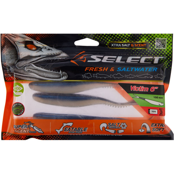 Силікон Select Victim V-Tail 6" #301 (3 шт/уп)