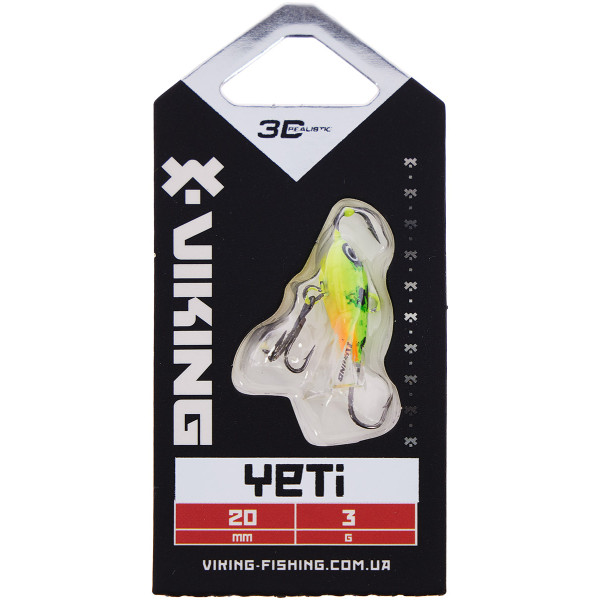 Балансир Viking Fishing Yeti Ice Jig 20mm 3.0g #5 Acid