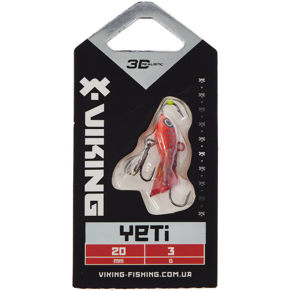 Балансир Viking Fishing Yeti Ice Jig 20mm 3.0g #7 Coral Trout