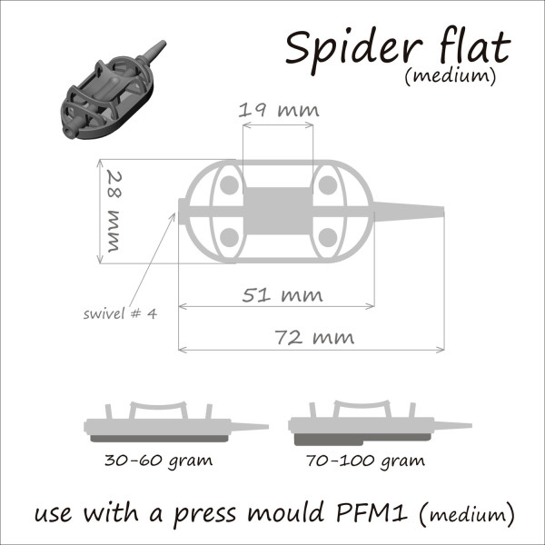 Кормушка Orange Life Method Spider Flat 100г