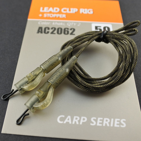 Монтаж Orange Lead Clip Rig+Stopper 50cm (2шт/уп)