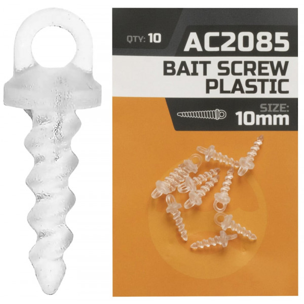 Винт для бойлов Orange AC2085 Bait Screws Plastic 10mm (10шт/уп)