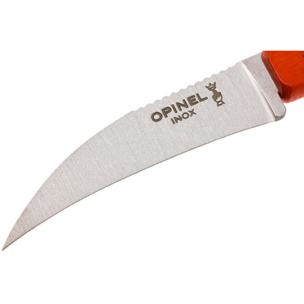 Кухонний ніж Opinel Vegetable №114 Inox. Колір - помаранчевий