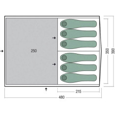 Намет Pinguin Interval 6 Air Tube ц:blue