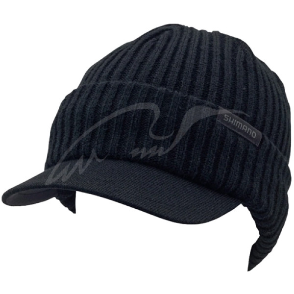 Шапка Shimano Knit Watch Breath Hyper +℃ (с козырьком) ц:black