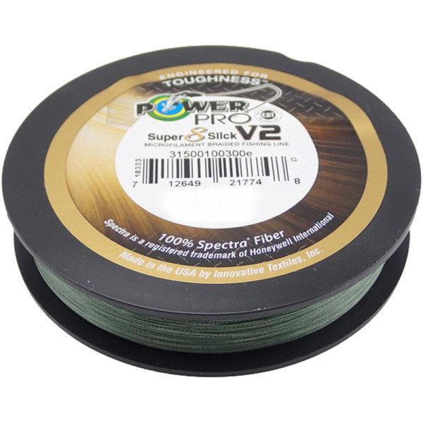 Шнур Power Pro Super 8 Slick V2 (Moss Green) 275m 0.19mm 33lb/15.0kg