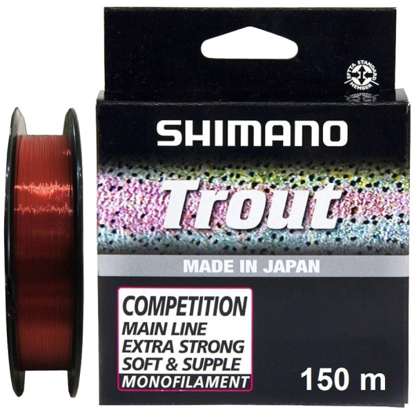 Леска Shimano Trout Competition Mono 150m 0.14mm 1.70kg Red