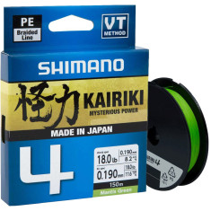 Шнур Shimano Kairiki 4 PE (Mantis Green) 150m 0.10mm 6.8kg Шнур Shimano Kairiki 4 PE (Mantis Green) 150m 0.10mm 6.8kg