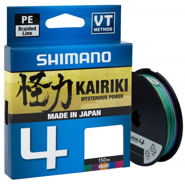 Шнур Shimano Kairiki 4 PE (Multi Colour) 150m 0.06mm 4.4kg