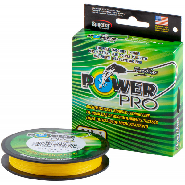 Шнур Power Pro (Hi-Vis Yellow) 135m 0.06mm 6.5lb/3.0kg