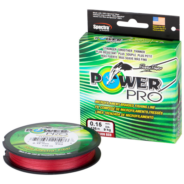 Шнур Power Pro 135m Red 0.15mm 9kg/20lb