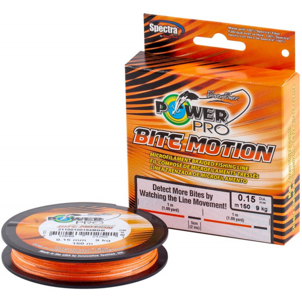 Шнур Power Pro 150m Pro Bite Motion Orange/Black 0.10mm 5kg/11lb