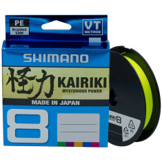 Шнур Shimano Kairiki 8 PE (Yellow) 150m 0.28mm 29.3kg Шнур Shimano Kairiki 8 PE (Yellow) 150m 0.28mm 29.3kg