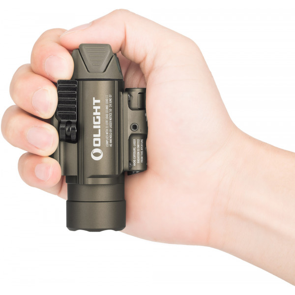 Ліхтар з ЛЦВ Olight Baldr Pro Desert Tan. Зелений ЛЦВ