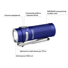 Фонарь Olight Baton 4 Premium Regal Blue