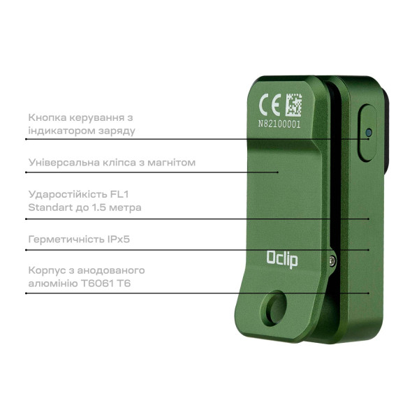 Фонарь Olight Oclip OD Green