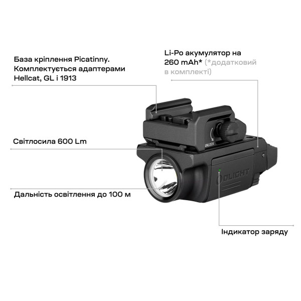 Фонарь Olight PL-Mini 3 Valkyrie Black
